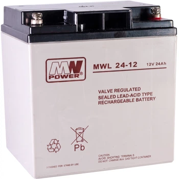 Аккумуляторная батарея MW Power VRLA AGM MWL 24-12 12V 24 Ah (5902135113806)