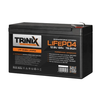 Аккумуляторная батарея литий-железо-фосфатная 12.8В 6А*ч Trinix 12V6Ah LiFePO4 (44-00006)