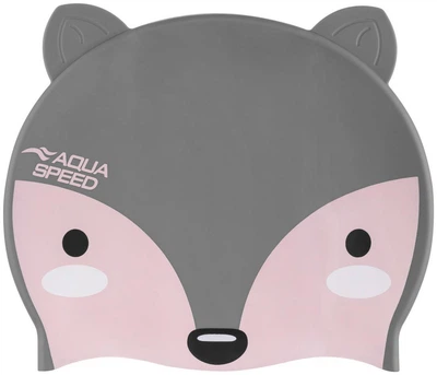 Шапка для плавания Aqua Speed ZOO Fox 9815 лиса, серый Дит OSFM