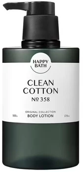Увлажняющий лосьон для тела Happy Bath Original Collection Body Lotion Clean Cotton с ароматом хлопка 500 мл (8809803540421)
