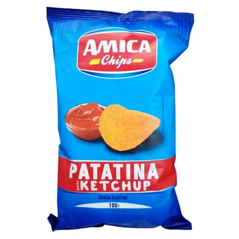 Чіпси картопляні зі смаком кетчупу Amica Chips Patatina gusto Ketchup безглютенові 100 г