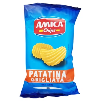 Чіпси картопляні рифлені Amica Chips Patatina Grigliata безглютенові 100 г
