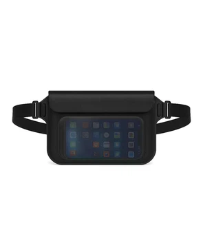 Водонепроникна поясна сумка бананка для смартфона IPX8 GLASS.Co Чорна