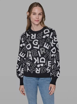 Джемпер женский Karl Lagerfeld 813270639 2X Черный/Белый (1160512118)