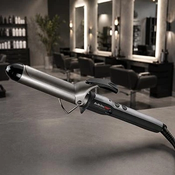Плойка для волос BaByliss PRO Titanium Tourmaline Program 32 мм для парикмахеров щипцы для завивки локонов 200°C (ETT47ІZBAB)
