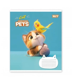 Зошит учнівський Cat and pets YES 768702 12 аркушів Різнокольоровий shop (4823133109275)