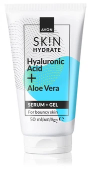 Гель-сироватка для обличчя Avon SK!N HYDRATE з гіалуроновою кислотою та соком алое «Зволоження» 50 мл