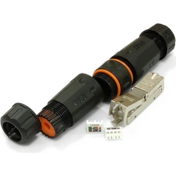 Сращиватель Водонепроницаемый проходной STP 1+1 RJ45 cat.6A IP68 Cor-X (282567)