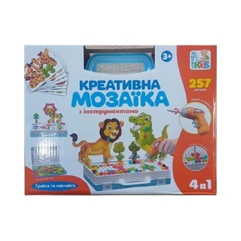 Креативна мозаїка LimoToy на шурупах 4в1 257 деталей (M 5598)