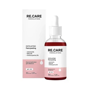 Кислотный пилинг для лица Re.Care Exfoliating Face peeling, 30 мл (4823109410077)