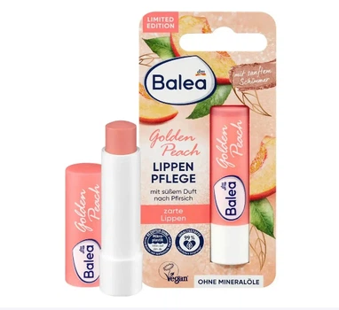Balea Lippenpflege Lemon Cake Гигиенический бальзам для губ «Golden peach» 4,8 г