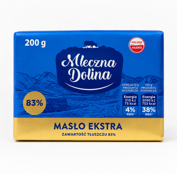 Масло вершкове екстра Mleczna Dolina 83% 200 г