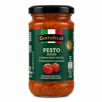 Соус песто Gustobello Pesto Rosso з томатами та базиліком 190 г