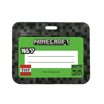 Бейдж горизонтальний Yes Minecraft Heroes без стрічки чорний (940399)