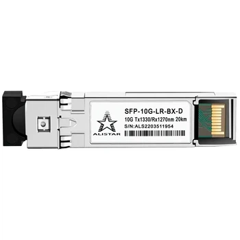 Модуль ALISTAR SFP-10G-LR-BX-D SFP+ 10G BASE-BX 1SM WDM LC 20KM TX1330/RX1270nm DOM