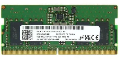 Оперативная память Micron SoDIMM DDR5 8GB (MTC4C10163S1SC56BD1) для ноутбука