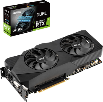 Видеокарта GeForce RTX 2070 8GB Asus Dual EVO OC (DUAL-RTX2070-O8G-EVO) Б/У