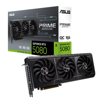 Видеокарта GeForce RTX 5080 16GB Asus Prime Evo OC (PRIME-RTX5080-O16G-EVO)