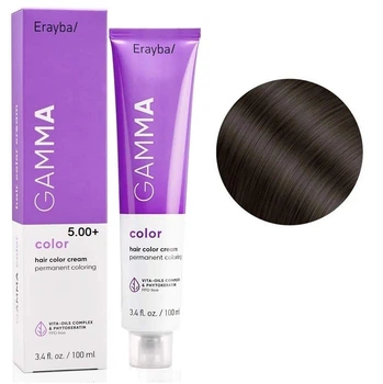 Крем-краска для волос Erayba Gamma Hair Color Cream 5/00+ (Интенсивный натуральный светло-коричневый) 100 мл