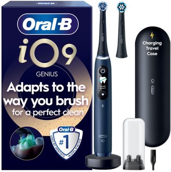 Електрична зубна щітка Oral-B iO9 Sapphire Blue + Brush Head + TC