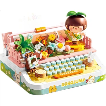 Конструктор Feimi Rou Rou Jiang Flower Field Печатная машинка (S44092)