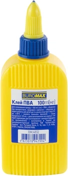 Клей ПВА Buromax з ковпачком-дозатором 100 мл (BM.4832.1)