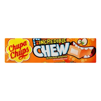 Жувальні цукерки Chupa Chups Incredible Chew зі смаком апельсина 45 г (6921211119685)