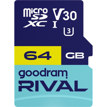 Карта пам'яті GoodRam RIVAL microSDXC 64GB V30 (UHS I U3) + ad (7284585)