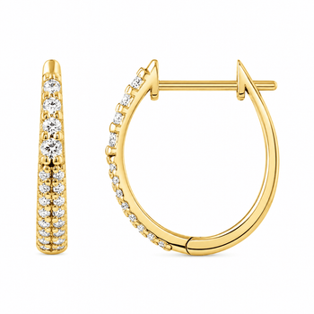 Серьги с английским замком из желтого золота (з40062)