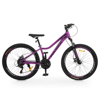 Велосипед горный 26" Profi Balance AM DD алюминиевая рама 13" на рост 135-160 см темно-фиолетовый (BL-26003)
