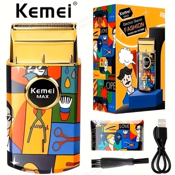 Электробритва Kemei KM-RS7098 USB Аккумуляторная | Компактный Шейвер для Бритения Бороды и Усов
