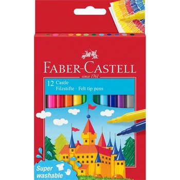 Фломастеры Faber-Castell Замок Felt tip pen Castle в картонной коробке 12 цветов (31677)
