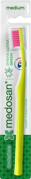 Зубна щітка Medosan SmileCare Medium Green Medosan Зелена (4823109412200)