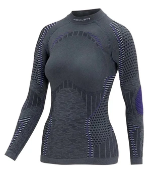 Термофутболка с длинным рукавом женская Accapi Ergoracing 2025, Anthracite/Purple, M/L