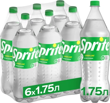 Упаковка безалкогольного напою Sprite 1.75 л х 6 шт (5449000152336)