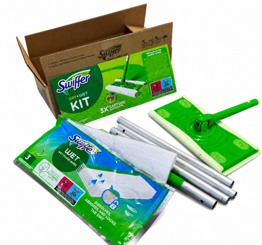 Swiffer швабра — стартовий набір зі шваброю + сухими й вологими серветками (ЕКОНОМ ПАКУВАННЯ)