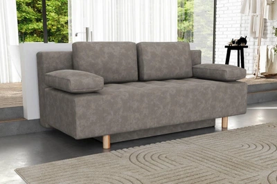 Прямий диван MÜNGER Sofa Bequem 192x92x80, з механізмом єврокнижка, з оббивкою з тканини Аляска 04
