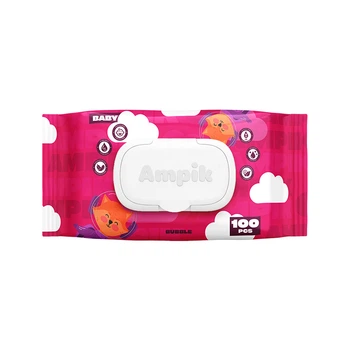 Влажные салфетки Ampik Light детские 100 шт Розовые (4850042980091)