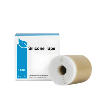 Пластир силіконовий від шрамів та рубців Silicone Tape, гель-пластир від шрамів, тілесний, 4 см х 1,5 м