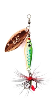 Блесна оберталка Lucky John Trian Blade Long 9,0 г латунь цвет 005