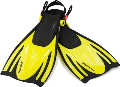 Ласти Aqua Speed WOMBAT 529-18-2 середньої жорсткості пластикові чорні, жовті дитячі