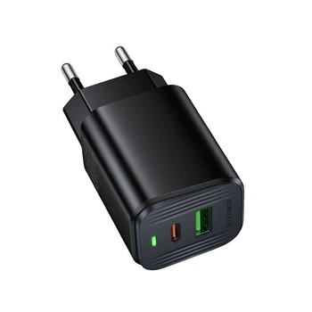 Мережевий зарядний пристрій BOROFONE BAS83A Star PD20W+QC3.0 charger (EU) Black (6941991126765)