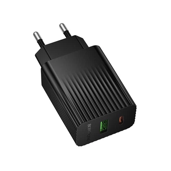 Мережевий зарядний пристрій BOROFONE BAS74A Source PD20W+QC3.0 charger (EU) Black (6941991122750)