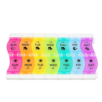 Органайзер для таблеток 7 Days Pill Box на 7 дней радужный 1 шт