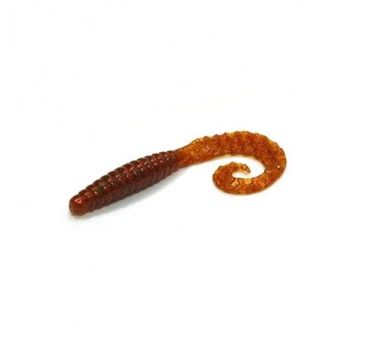 Приманка Bait Breath Curly Grub 3,5" (10шт) (Ur23 Pumpkin/red),FS0011450