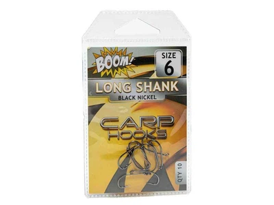 Гачок для мирної риби BOOM Long Shank №6 (10 шт/уп) (Black Nickel)