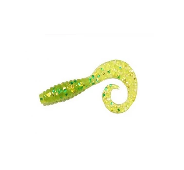 Приманка Bait Breath Curly Grub 3,5" (10шт) (Ur200 Chartreuse),FS0633895