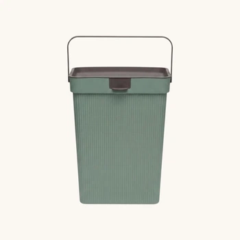 Корзина для хранения с крышкой и ручкой зелена 10л Lova Plastik Shell (LV-382)