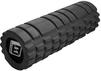 Массажный ролик-валик для МФР и йоги EasyFit Solid Grid Roller Mini 30x10 см роллер-массажер для спины, ног, рук и шеи EF-2057-BK Черный (56003488)