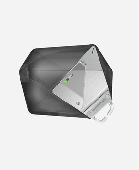 Чехол Aulumu A39 Geometric Case для наушников AirPods Pro 3 с замком и ремешком Полупрозрачный Серый